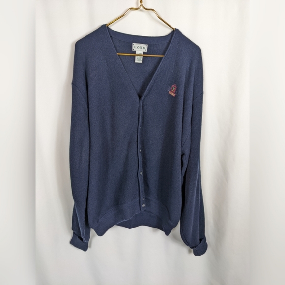 Izod Other - Izod Navy Blue Cardigan Sweater Vintage Mens Size XL